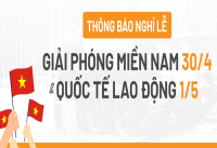 Thông báo Lịch nghỉ Lễ 30/4 và 1/5.